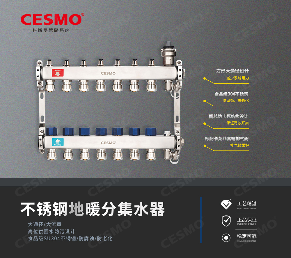 X1系列不锈钢地暖分集水器